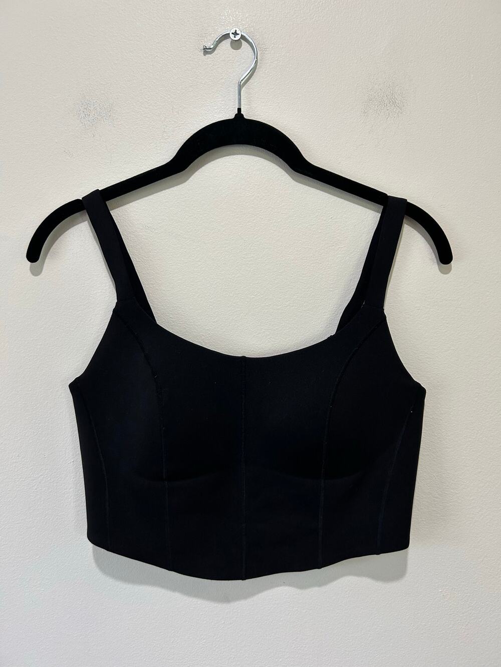 Offline by Aerie black Real Me Hold Up! corset sports bra size M long line fit